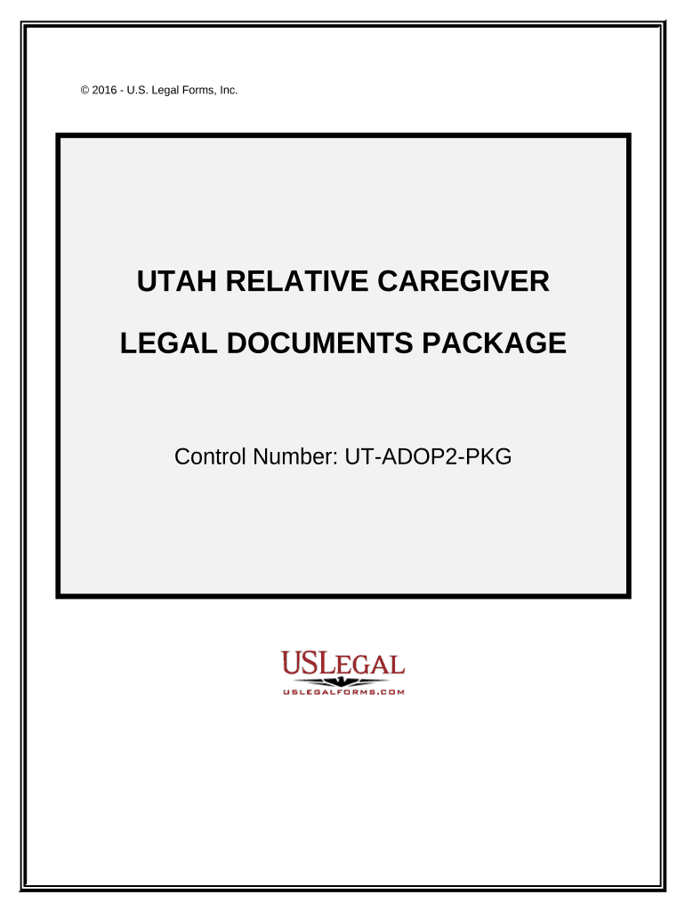 Utah Relative Caretaker Legal Documents Package Utah  Form