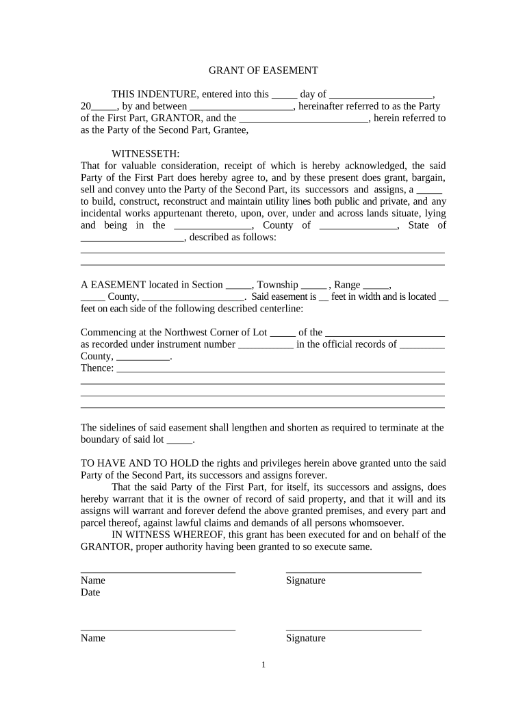 Easement  Form