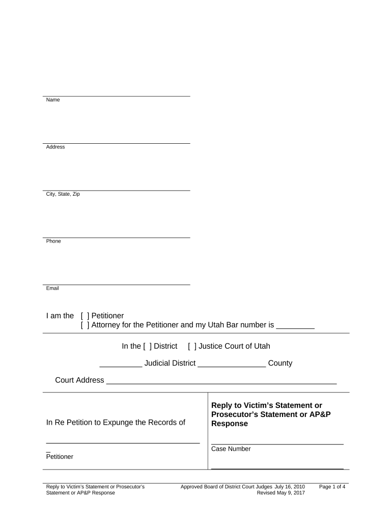 Utah Reply  Form