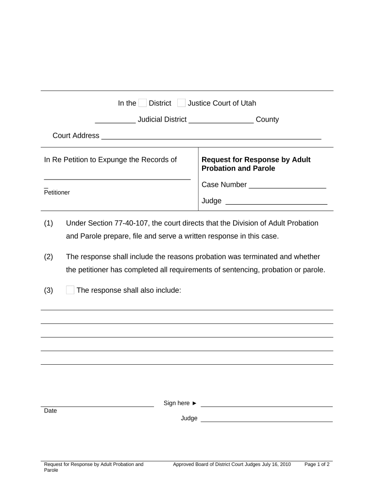 Utah Reply  Form