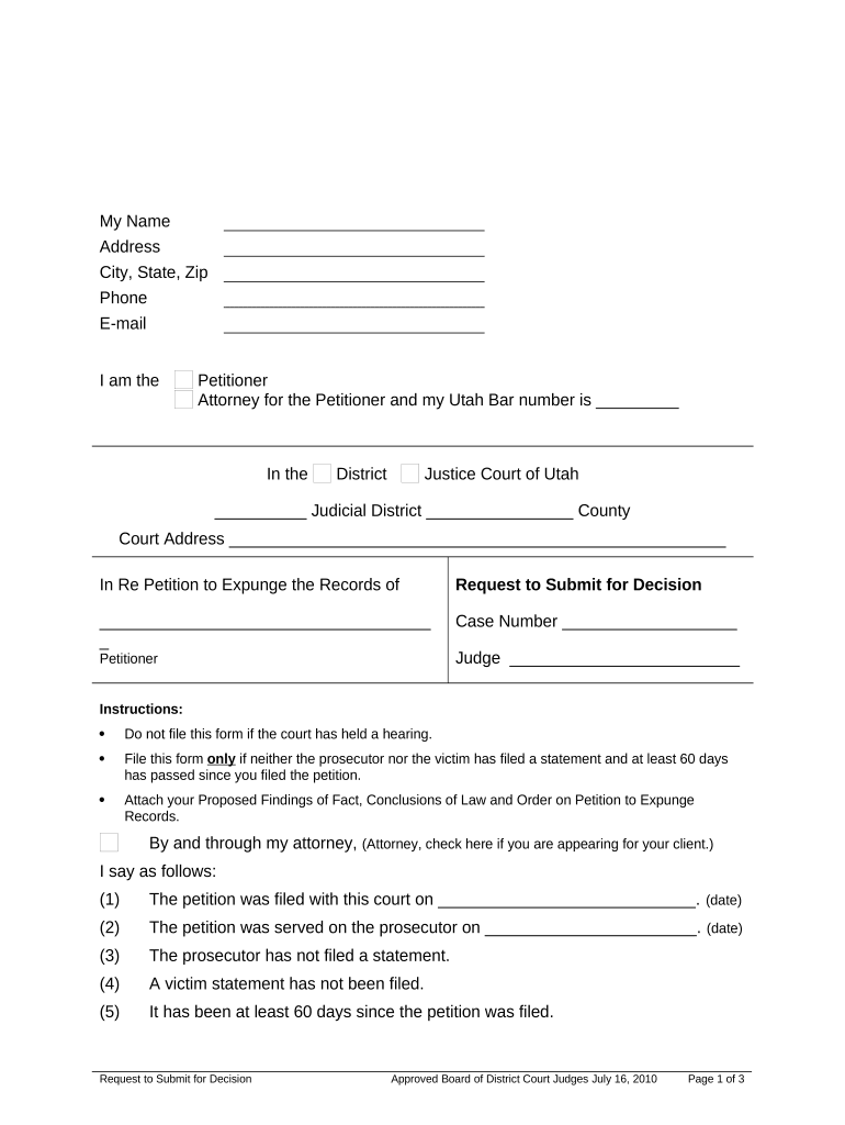 Request Submit Decision  Form
