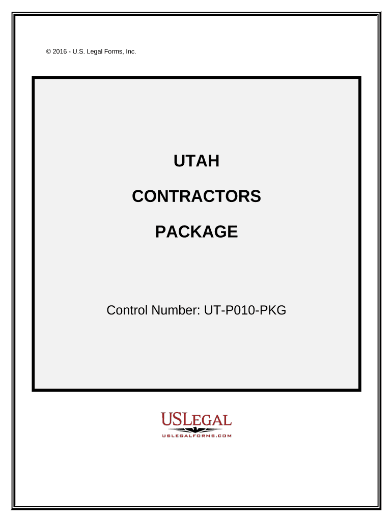 Contractors Forms Package Utah