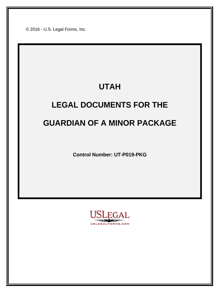 Legal Documents for the Guardian of a Minor Package Utah  Form