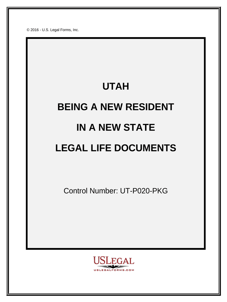 New State Resident Package Utah  Form