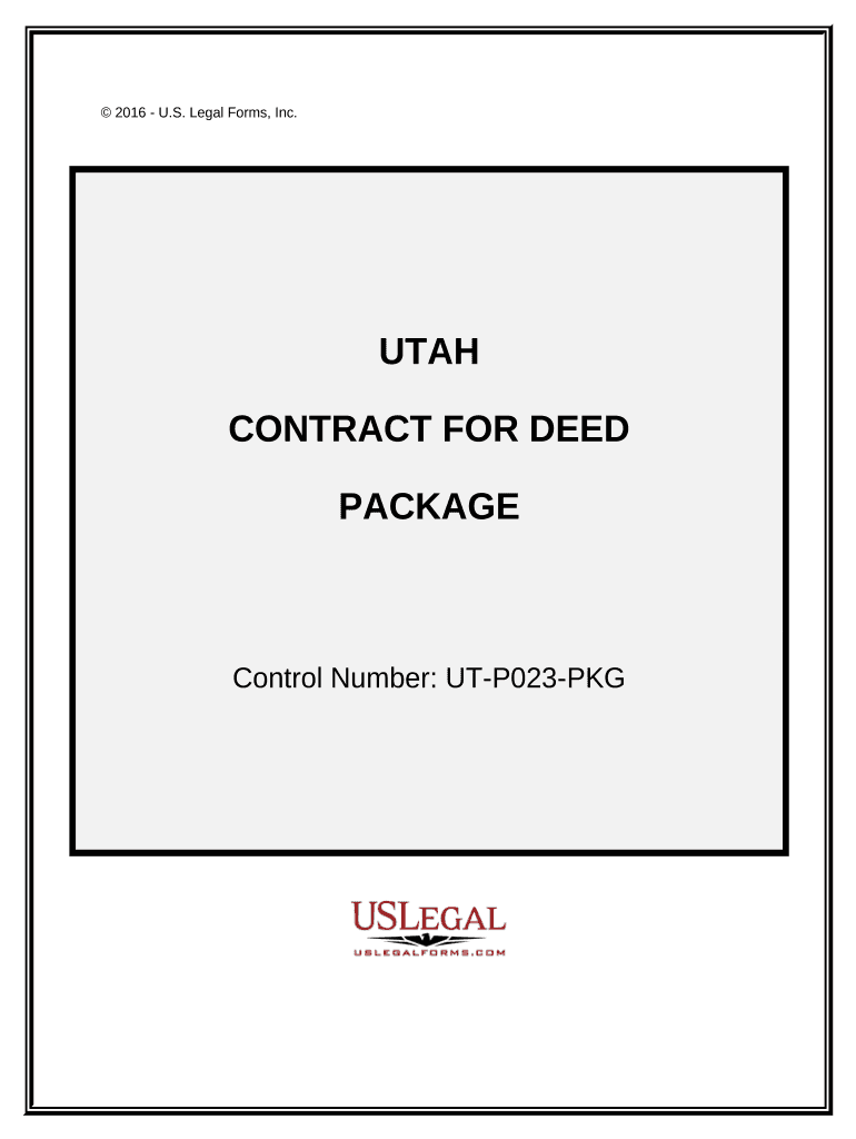 Contract for Deed Package Utah  Form