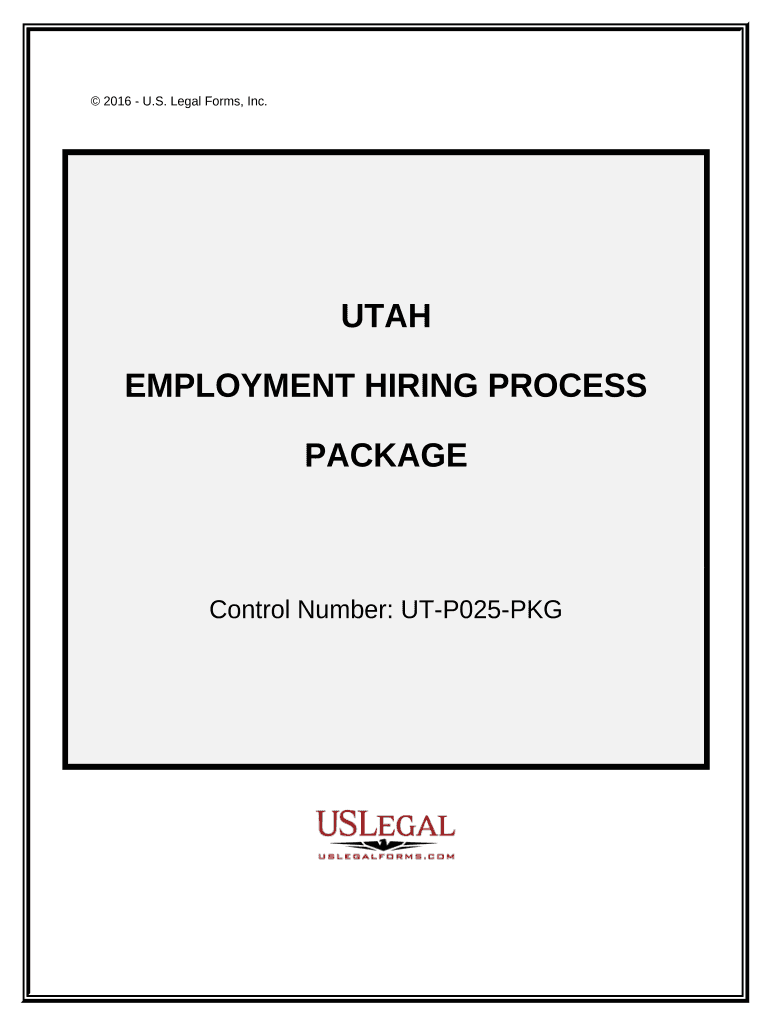 Employment Hiring Process Package Utah  Form