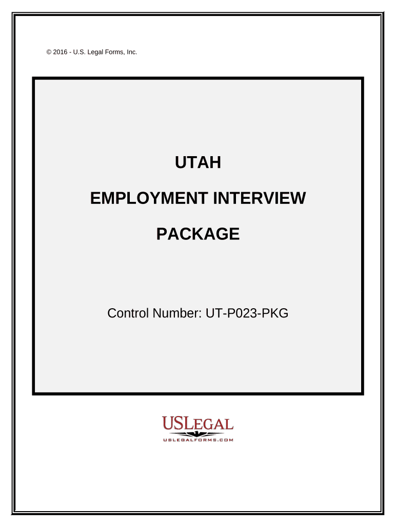 Employment Interview Package Utah  Form
