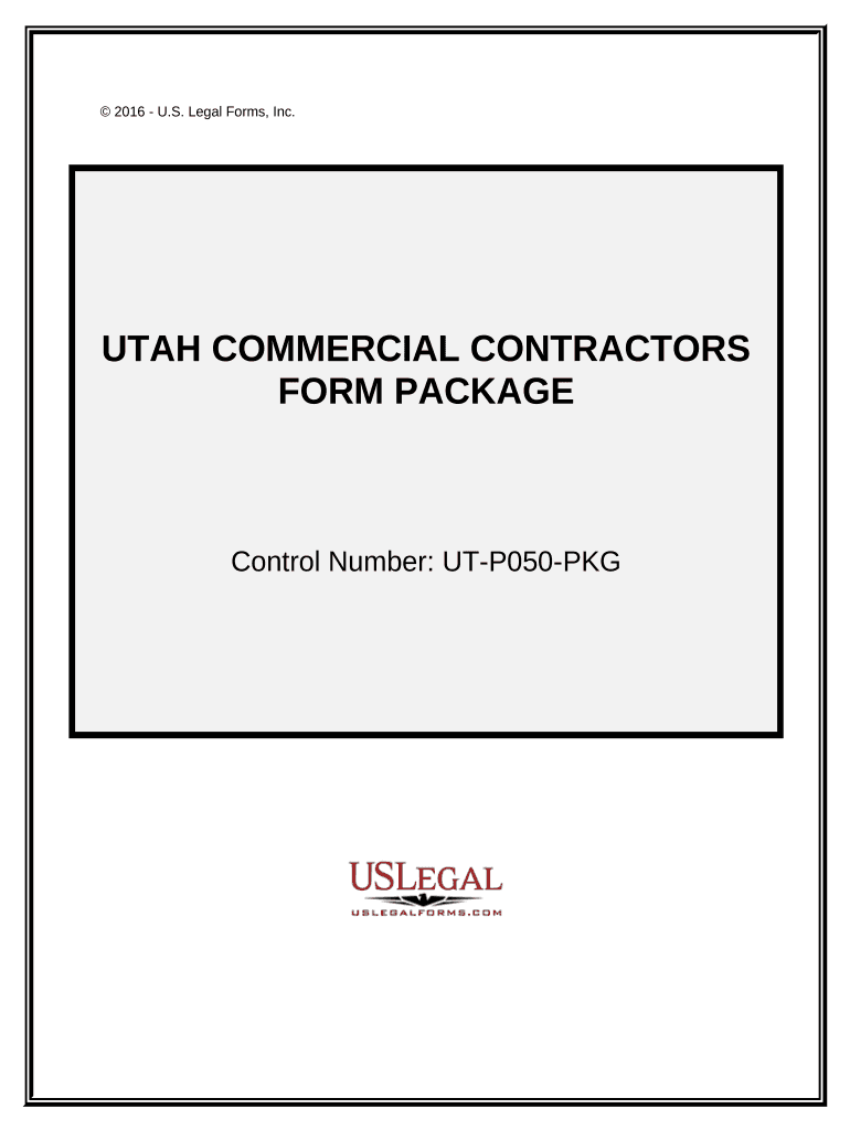 Commercial Contractor Package Utah  Form