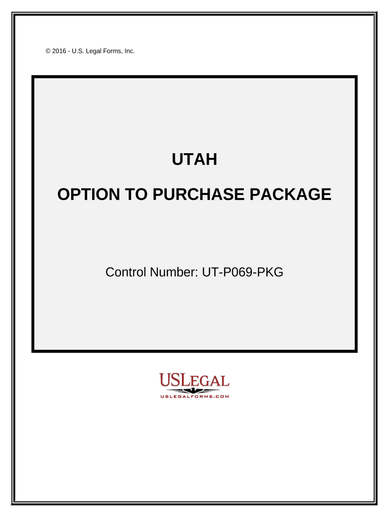 Option to Purchase Package Utah  Form