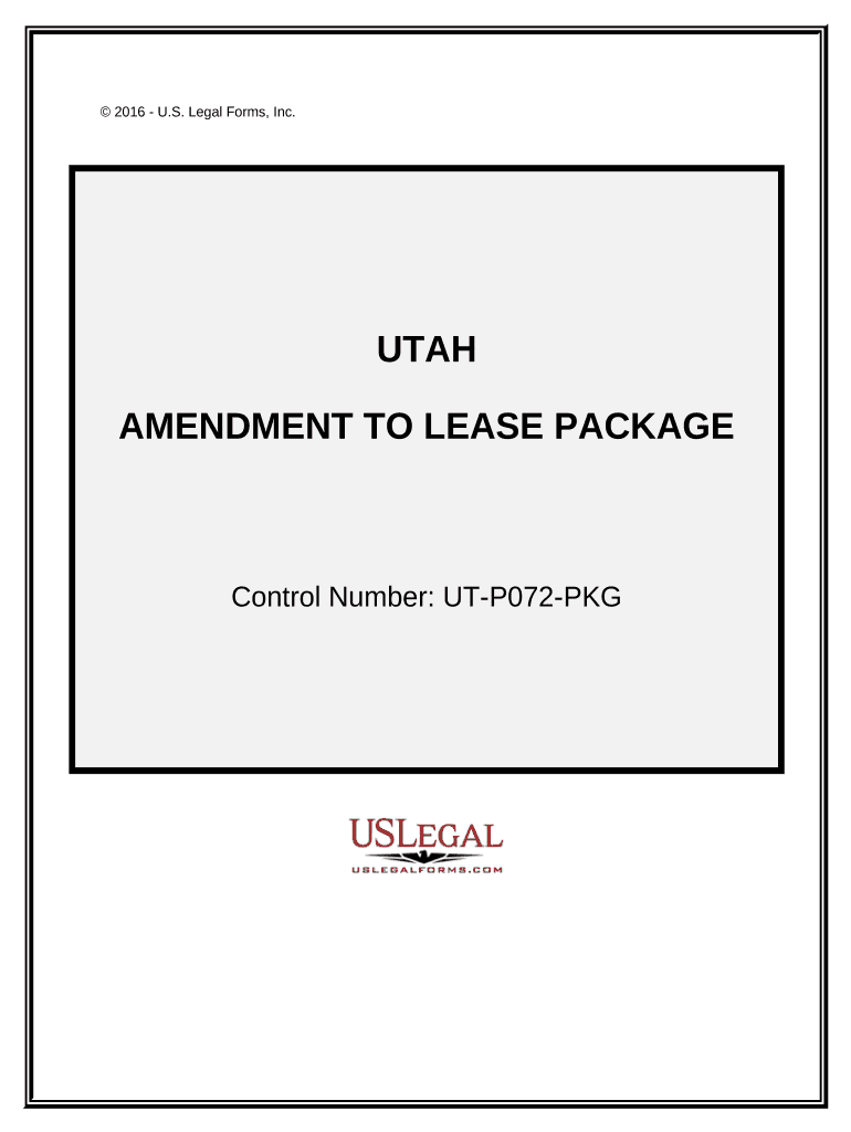 Amendment of Lease Package Utah  Form