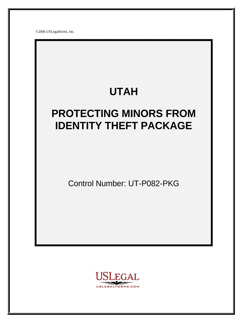 Protecting Minors from Identity Theft Package Utah  Form