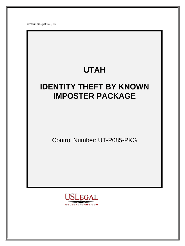 Identity Theft by Known Imposter Package Utah  Form
