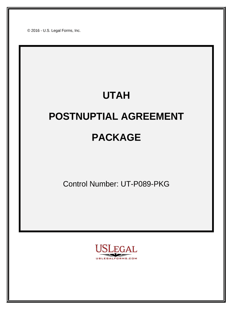 Postnuptial Agreements Package Utah  Form