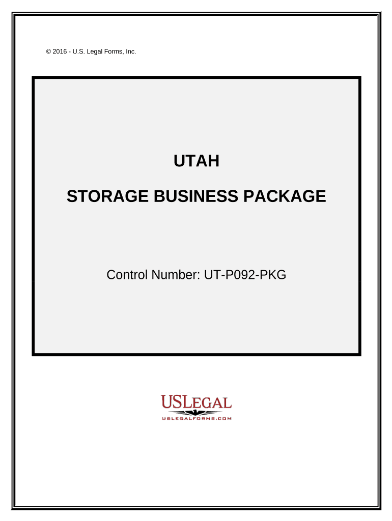 Storage Business Package Utah  Form