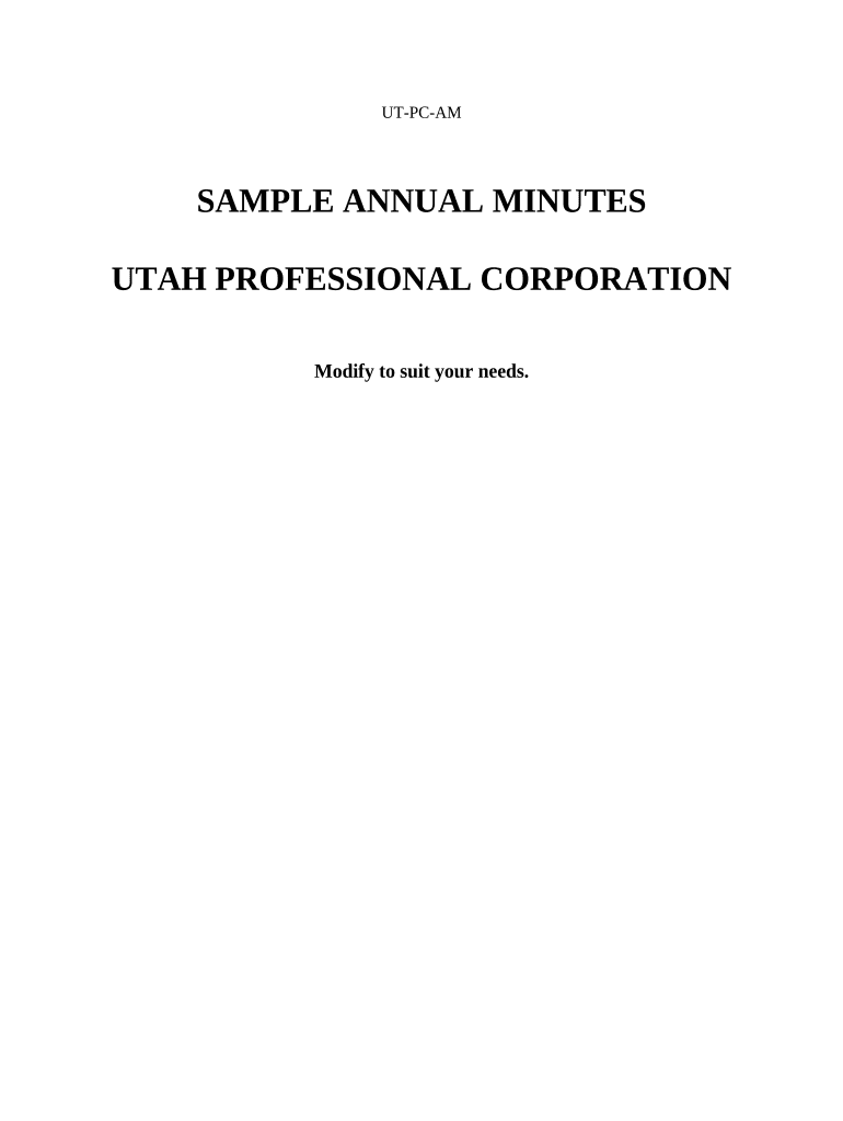 Utah Minutes  Form