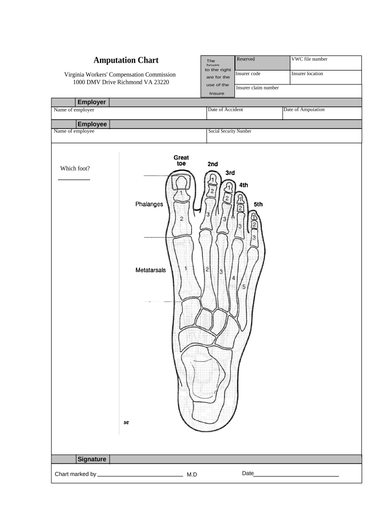 Chart Foot Print  Form