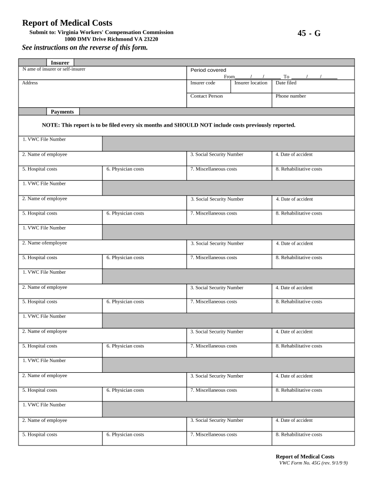 Va Workers Compensation  Form