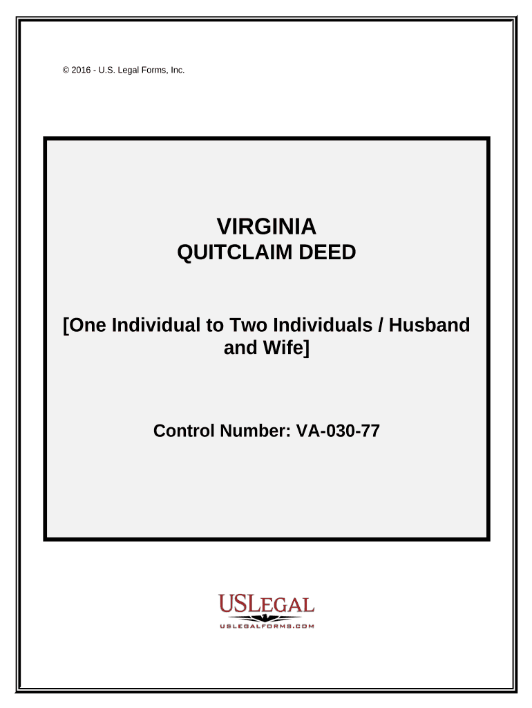Virginia Quitclaim Deed  Form
