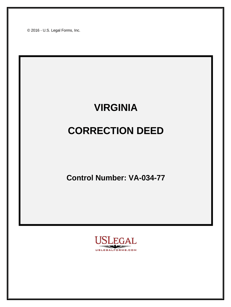Virginia Deed Correction  Form