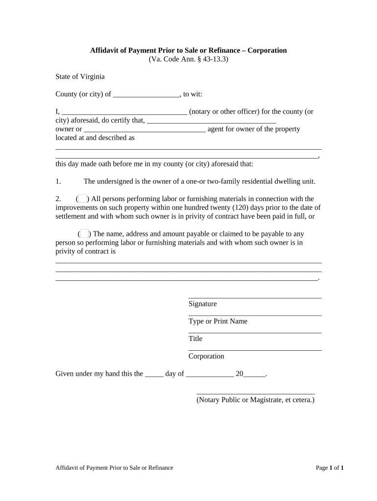 Va Sale Form