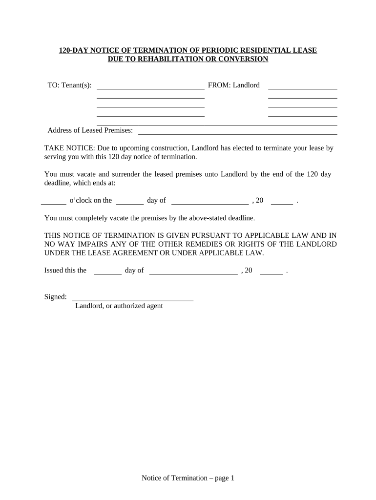 Virginia Notice Lease  Form