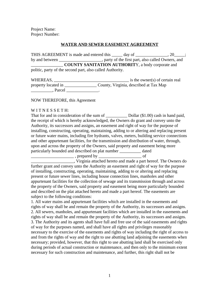 Sewer Easement  Form