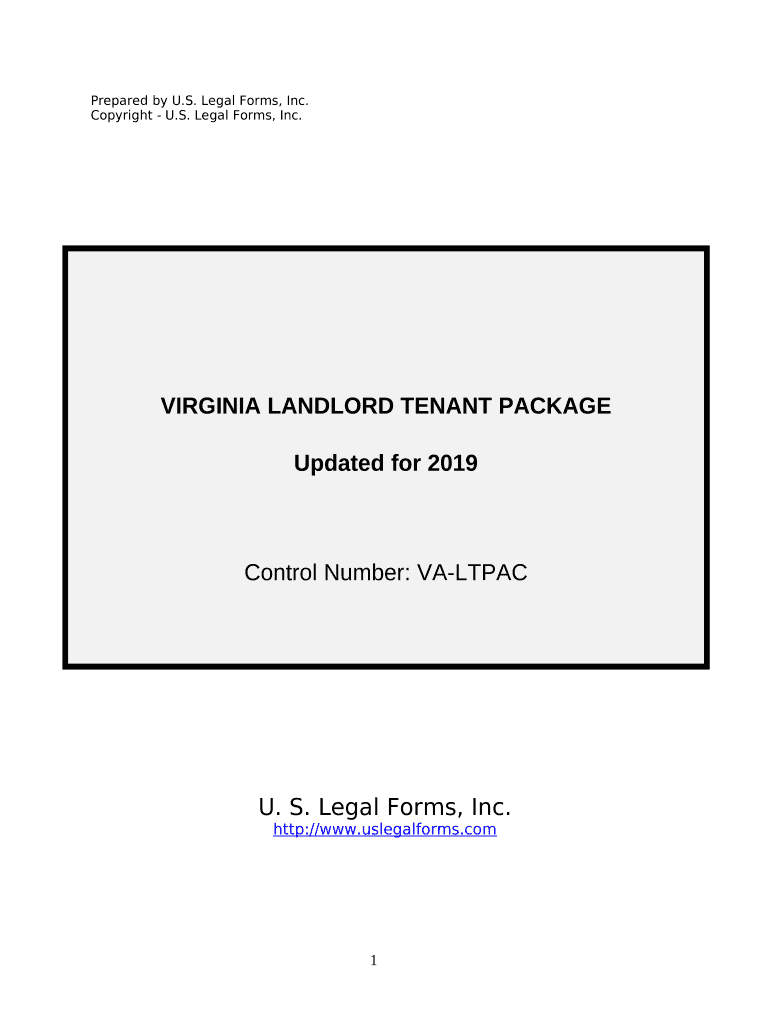 Residential Landlord Tenant Rental Lease Forms and Agreements Package Virginia