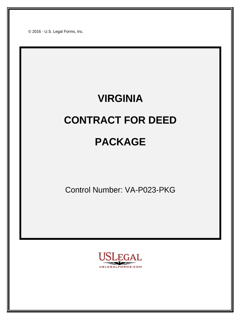 Contract for Deed Package Virginia  Form