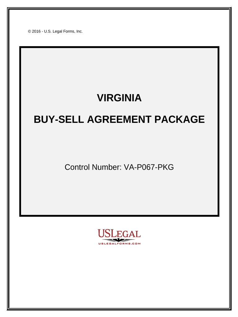 Buy Sell Agreement Package Virginia  Form