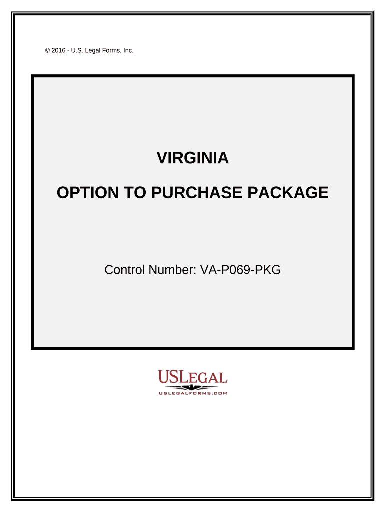 Option to Purchase Package Virginia  Form
