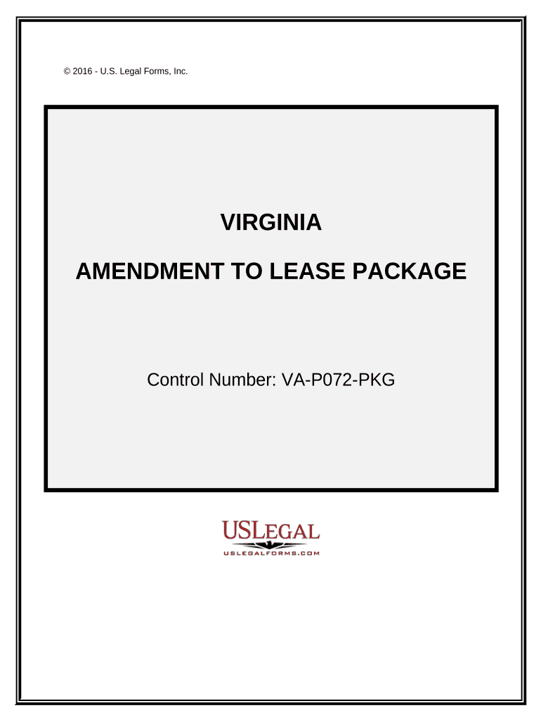 Amendment of Lease Package Virginia  Form