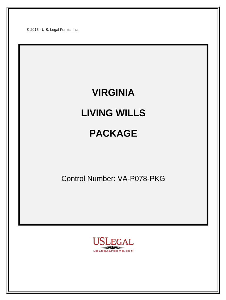 Living Wills and Health Care Package Virginia  Form