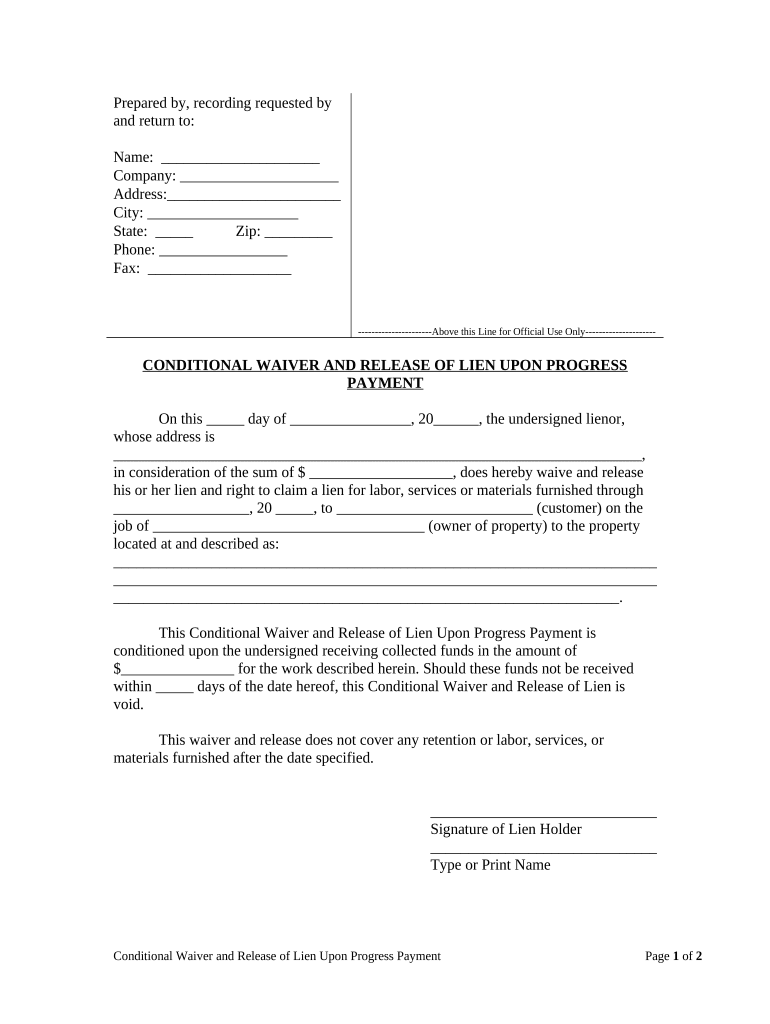 Vermont Waiver Form