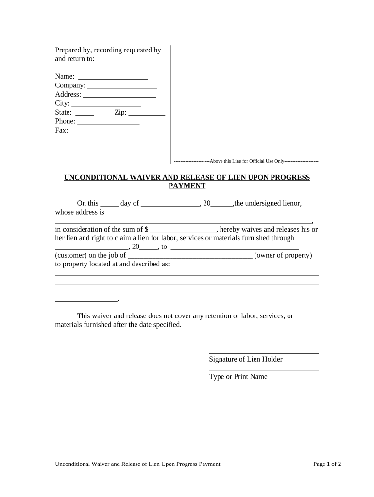 Vermont Release Lien  Form