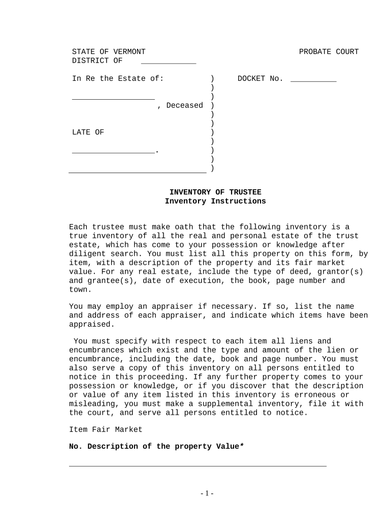 Vt Trustee  Form