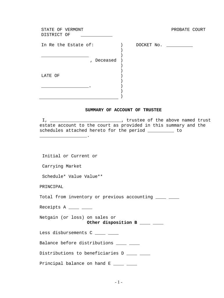 Vt Trustee  Form