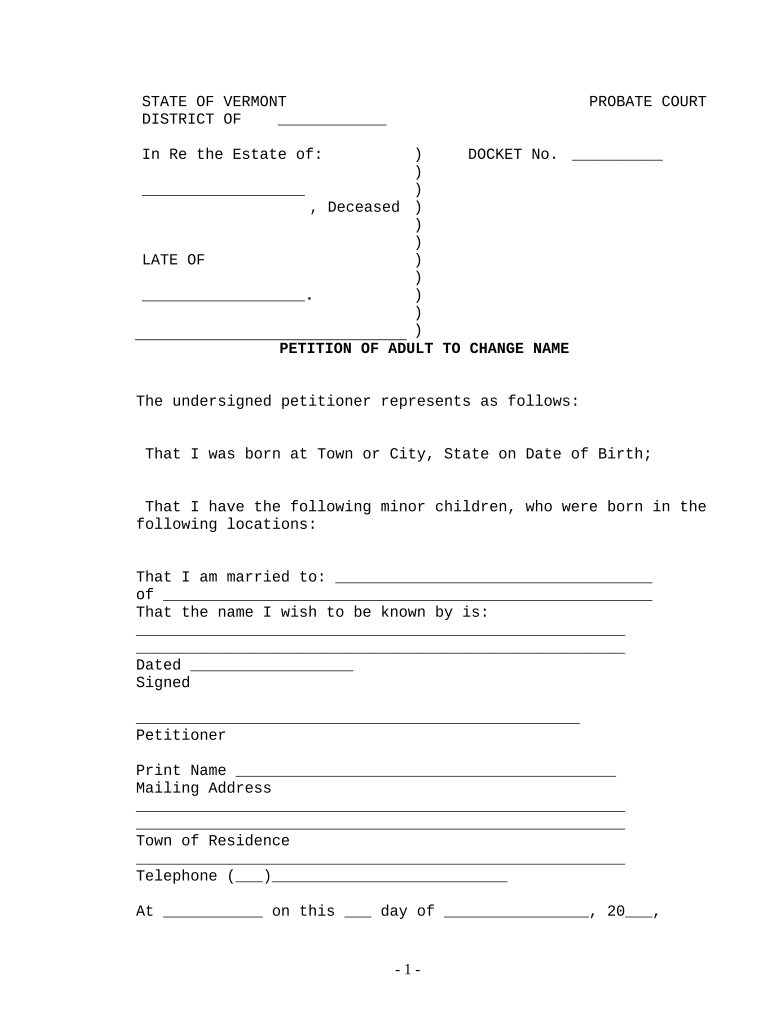 Vt Change Name  Form