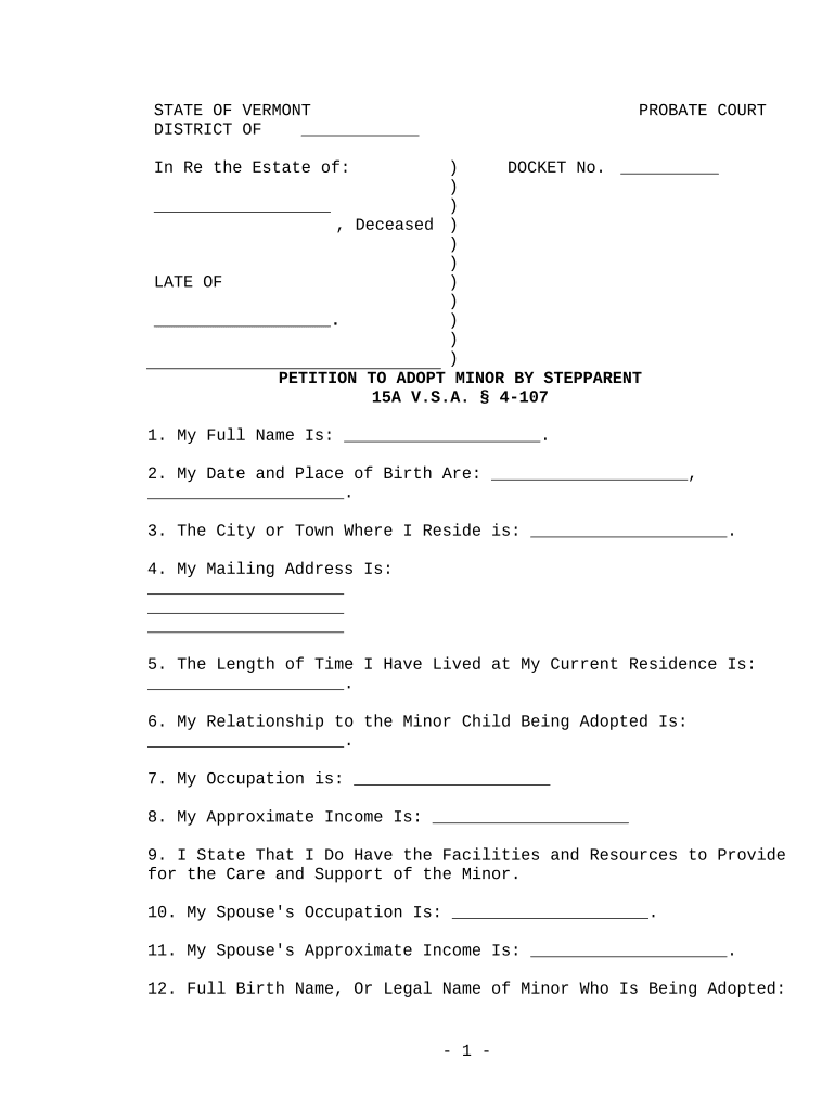 Adoption Biological  Form