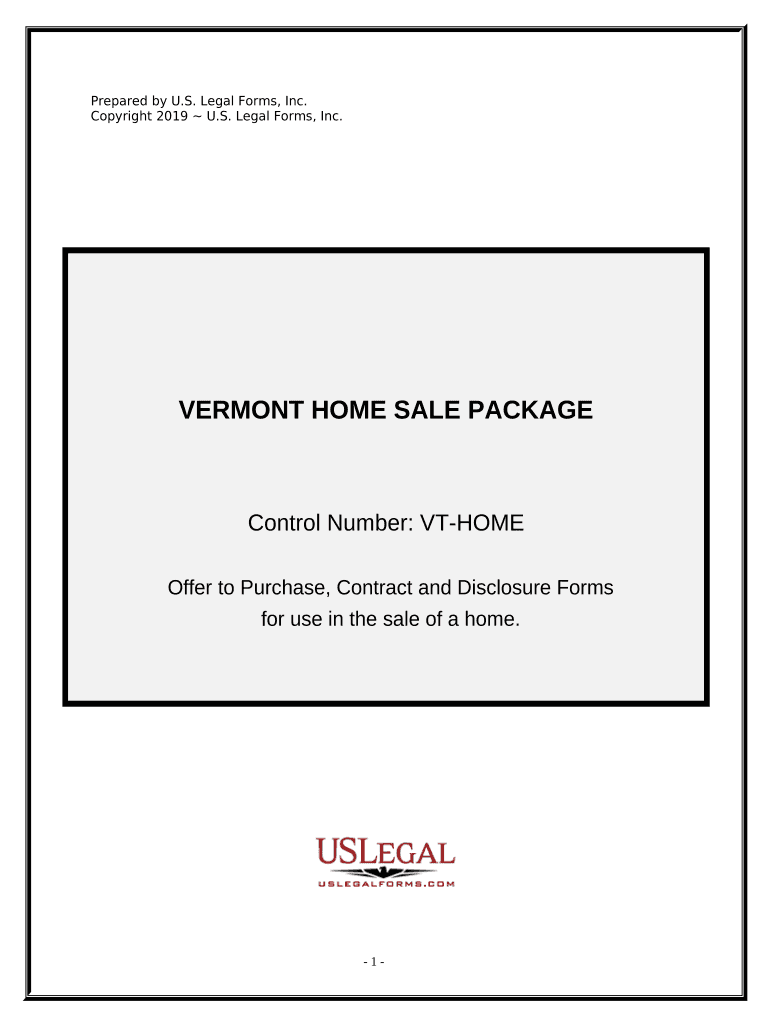 Real Estate Home Sales Package with Offer to Purchase, Contract of Sale, Disclosure Statements and More for Residential House Ve  Form