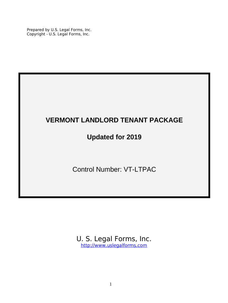 Residential Landlord Tenant Rental Lease Forms and Agreements Package Vermont