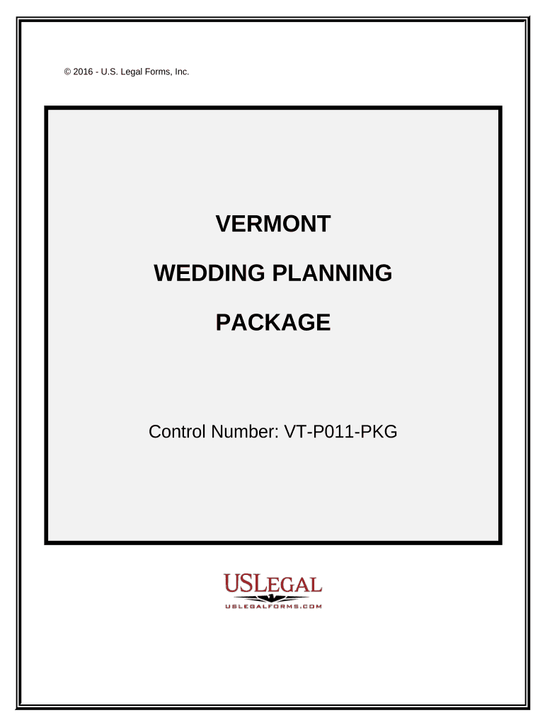 Wedding Planning or Consultant Package Vermont  Form