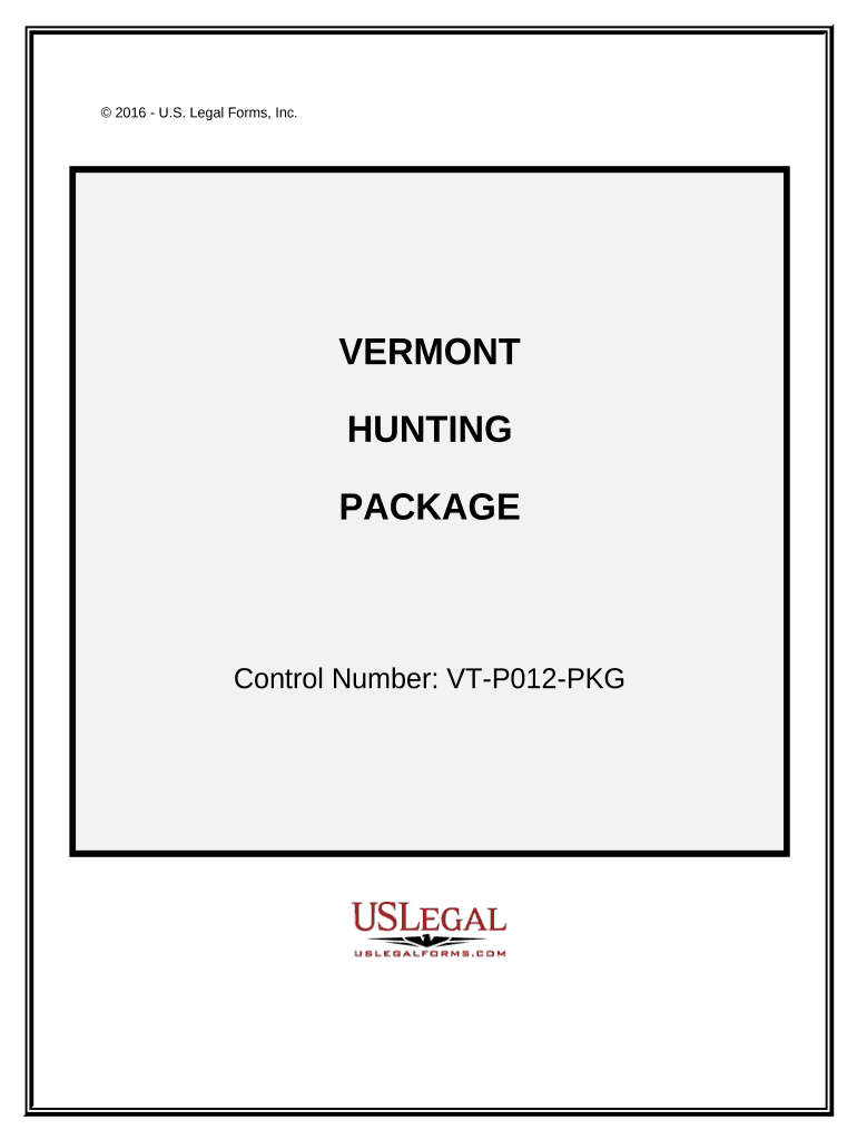 Hunting Forms Package Vermont