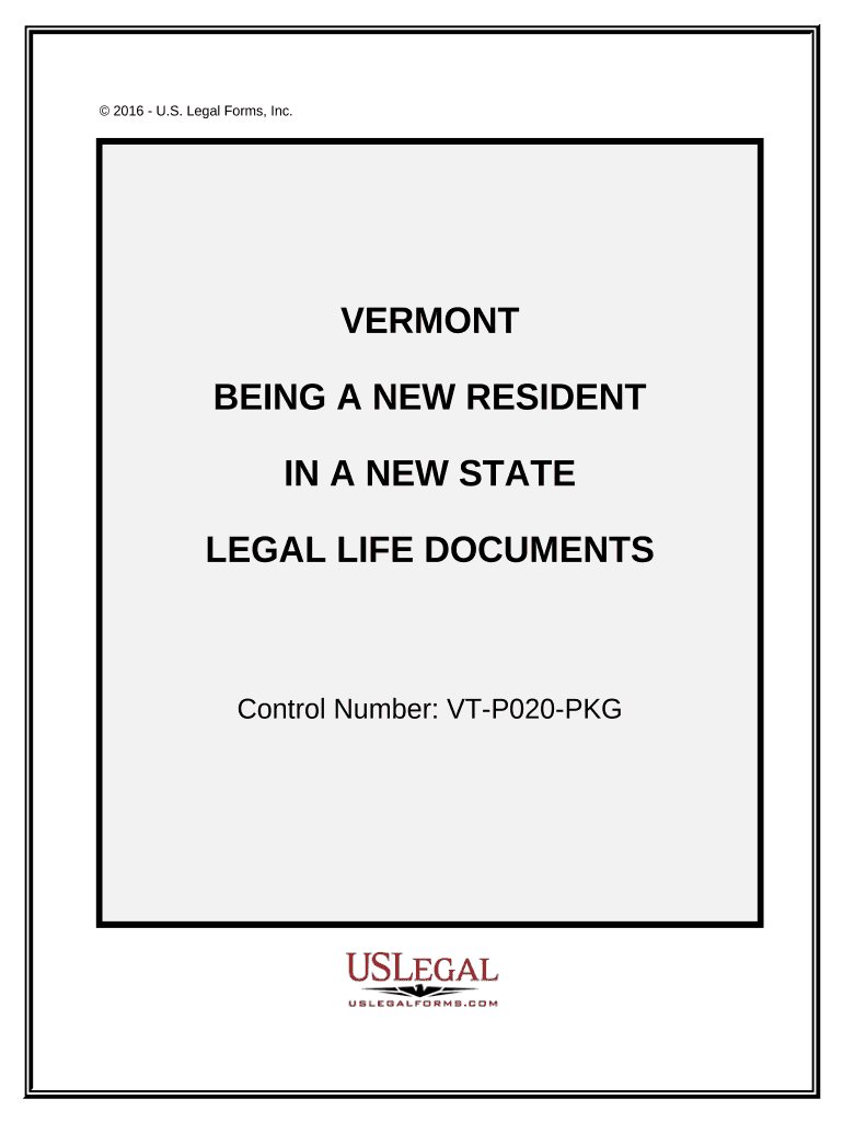 New State Resident Package Vermont  Form