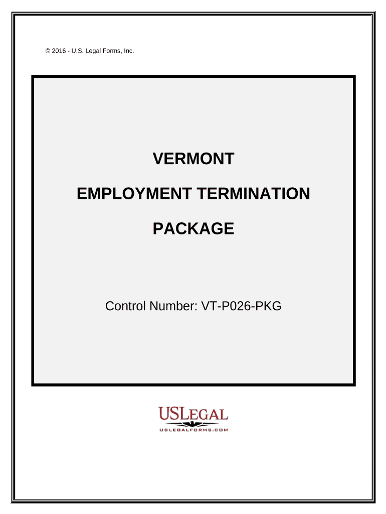 Employment or Job Termination Package Vermont  Form