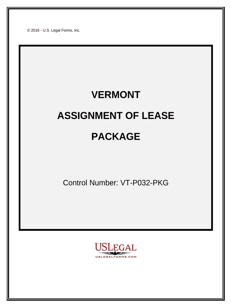 Assignment of Lease Package Vermont  Form