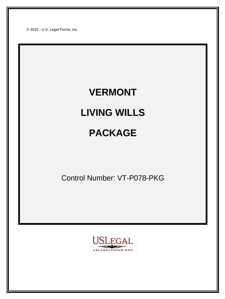 Living Wills and Health Care Package Vermont  Form