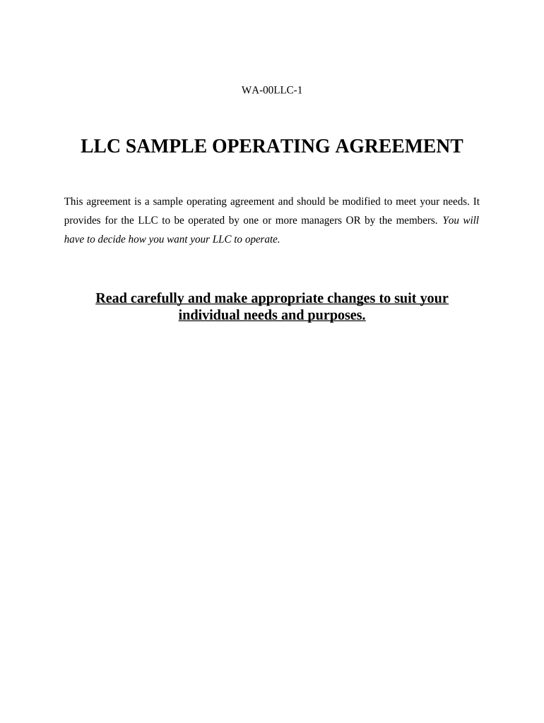 Wa Llc  Form