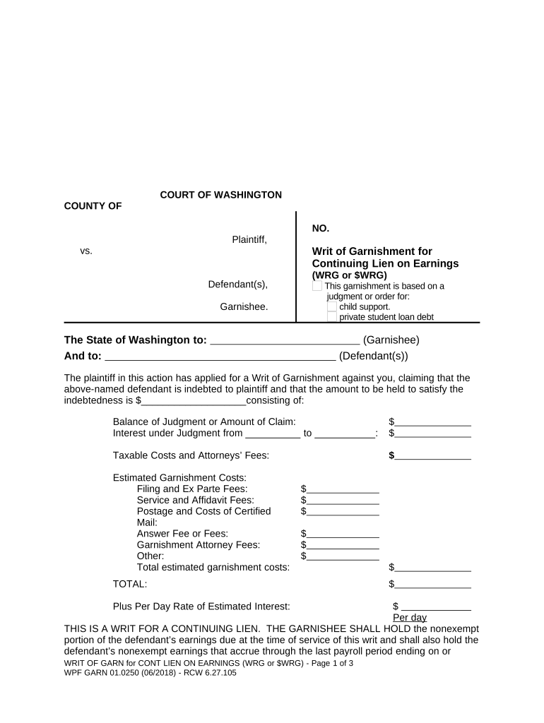 Lien Earnings  Form