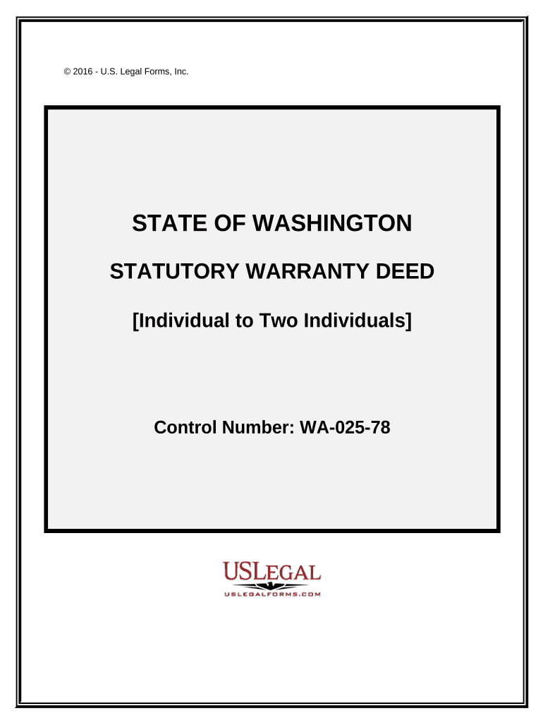 Washington Warranty Deed  Form