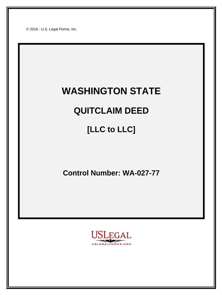Quitclaim Deed from LLC to LLC Washington  Form